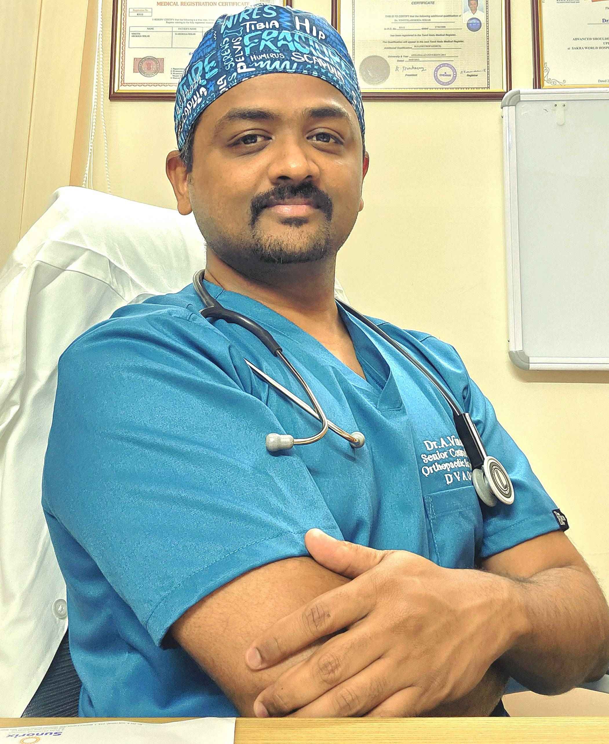 Dr. A. Vinoth, orthopaedic surgeon in Adyar, Chennai
